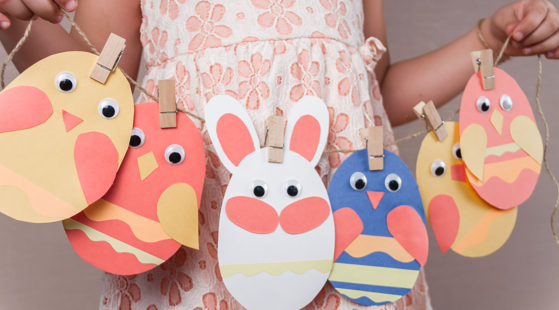 Close Up Of Homemade Easter Crafts